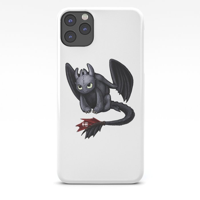 Black White Cartoon Dragon Portable Silicone Protective Apple