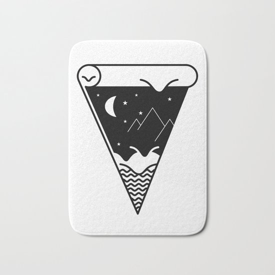 Slice of the night landscape Bath Mat