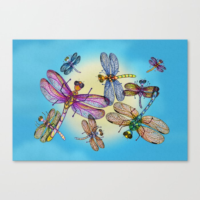 Dragonflies   - by Cristina Fois Canvas Print