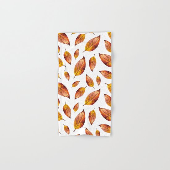 Autumn Leaves Pattern 03 Hand & Bath Towel