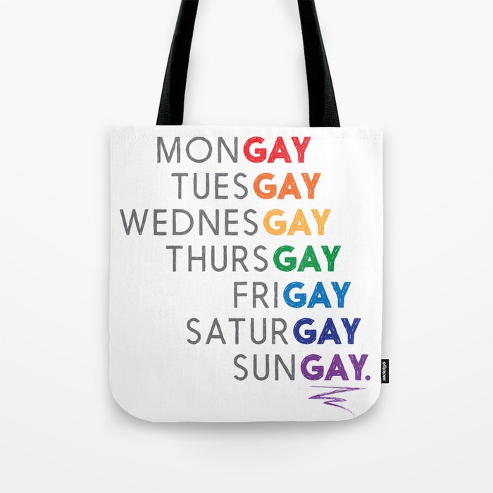 THE GAY AGENDA Tote Bag by ZeNami Society6