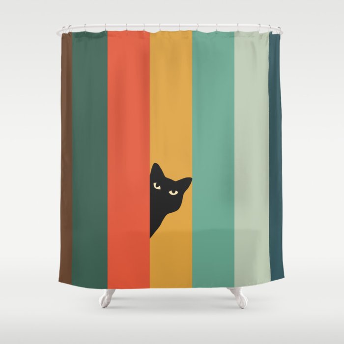 Cat Landscape 165A Shower Curtain