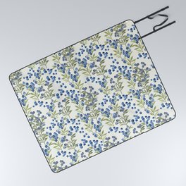 ‘Wild Blueberry’ - Botanical Pattern Picnic Blanket