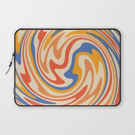 70s Retro Swirl Color Abstract 2 Laptop Sleeve