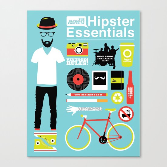Hipster Essentials Canvas Print