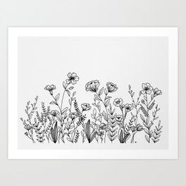 Field of Wildflowers Art Print