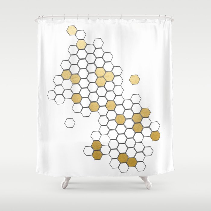 Honey Comb Shower Curtain