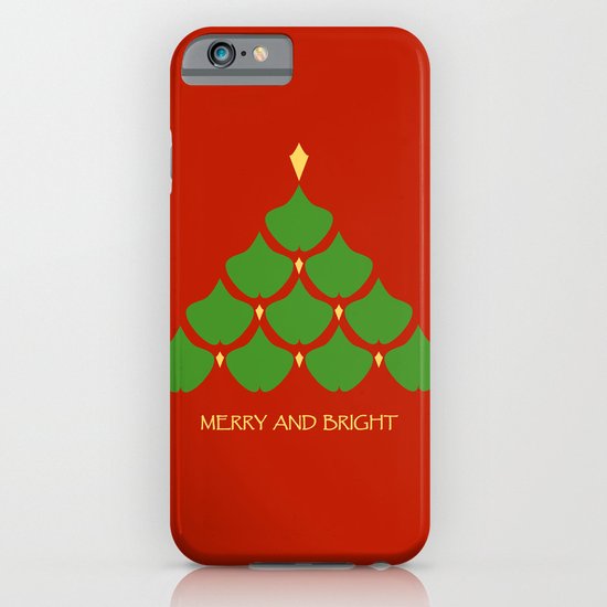 Merry and Bright Ginkgo Christmas Tree iPhone & iPod Case