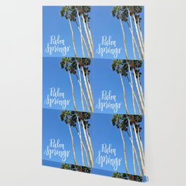 Palm Springs Palm Trees Calligraphy Wallpaper