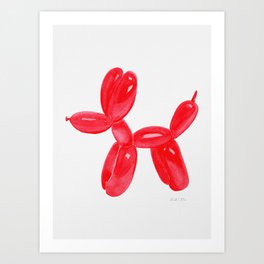 Balloon Dog Red  Art Print