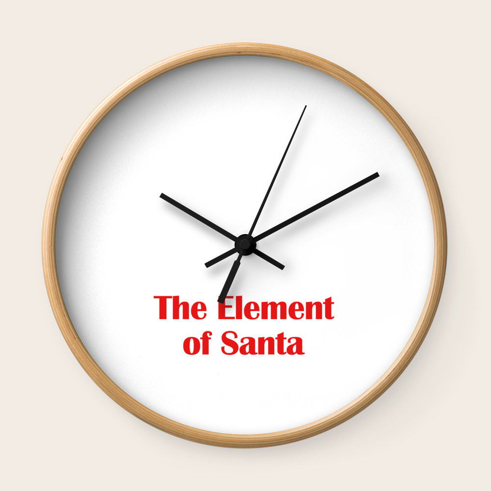 The Element Of Santa Ho Funny Science Joke Puns Humorous Xmas Wall