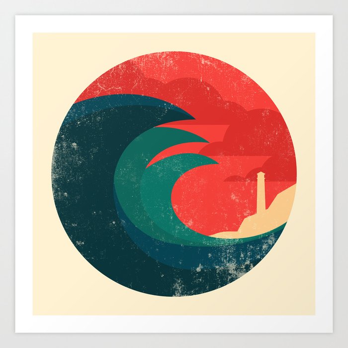 The wild ocean Art Print