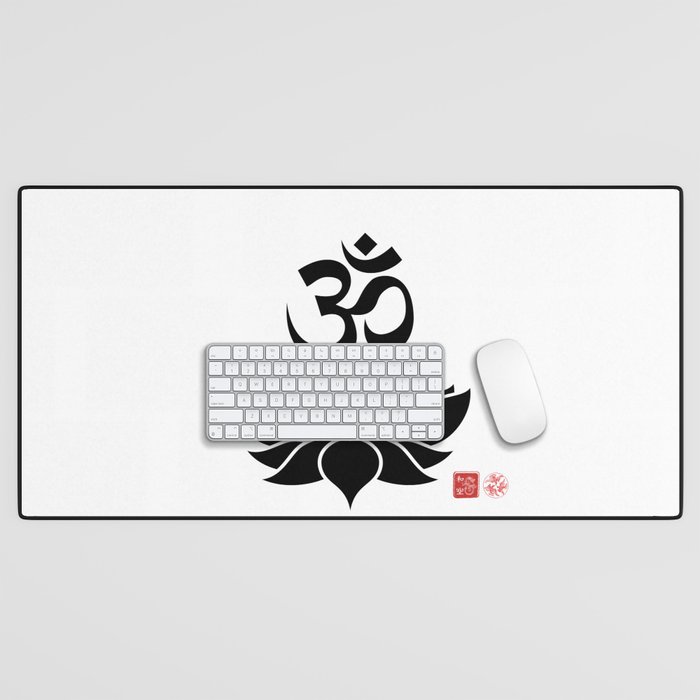 Om Lotus Desk Mat