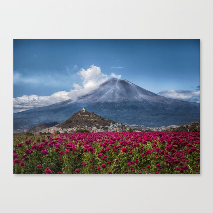Popocatepetl Volcano Puebla Mexico Canvas Print