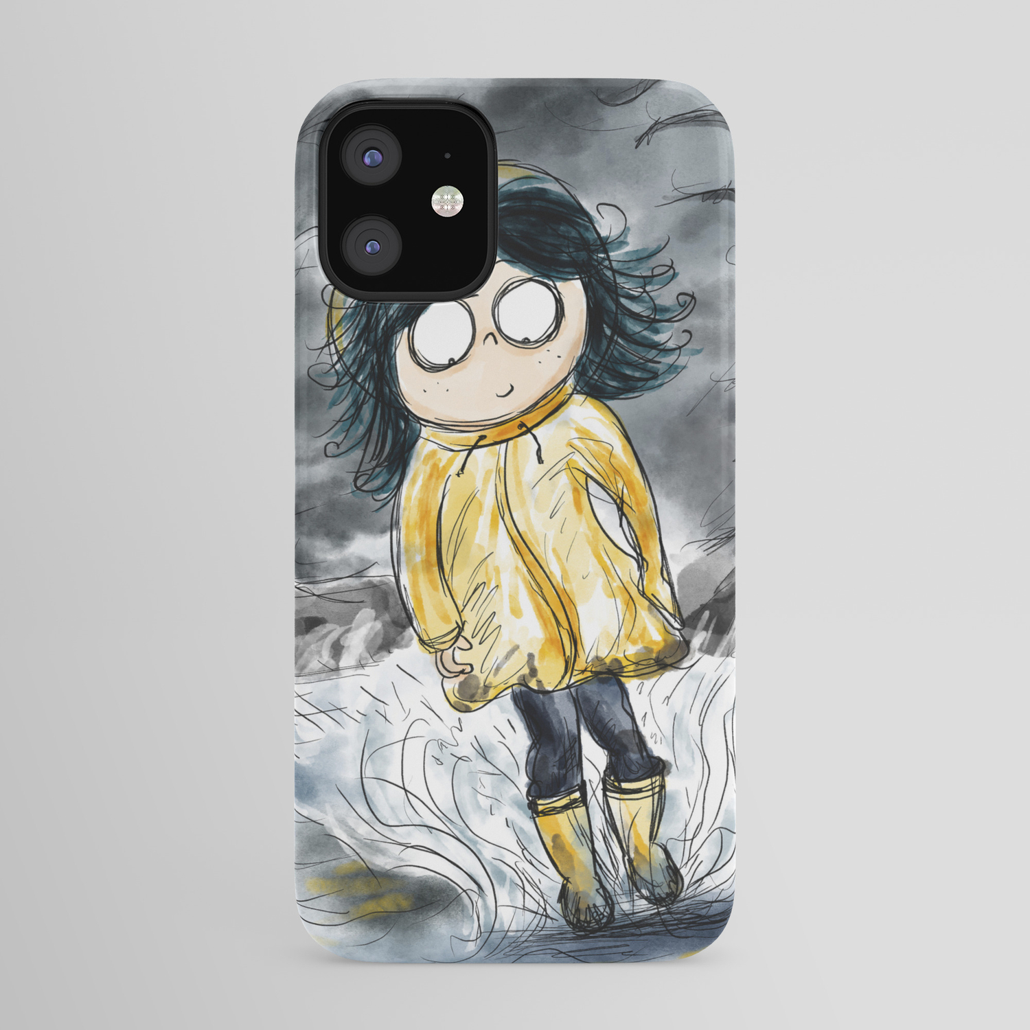 Coraline in the Rain iPhone Case by Holly Does Art | Society6
