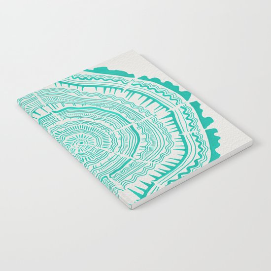 Turquoise Tree Rings Notebook