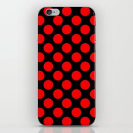 Purely Red - polka 1 iPhone Skin