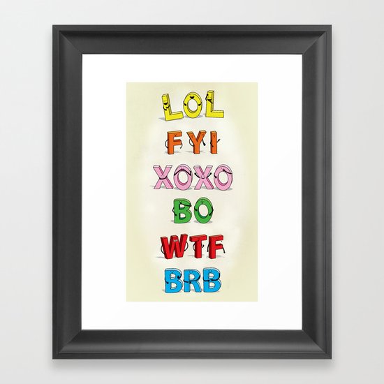 Some Internet Abreviations Framed Art Print