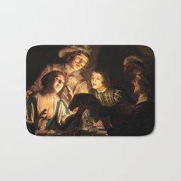 Musical Group by Candlelight, 1623 by Gerard van Honthorst Bath Mat