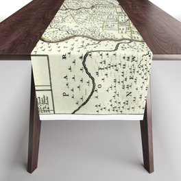 old vintage map of Pennsylvania Table Runner