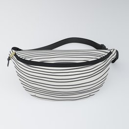 Hand-drawn Stripes in Black and White Fanny Pack