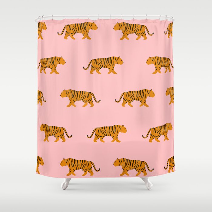 Walking Tiger Shower Curtain