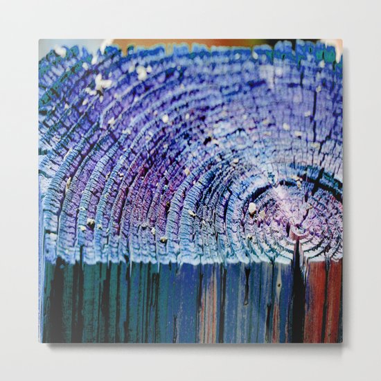 Rings in Blue Metal Print