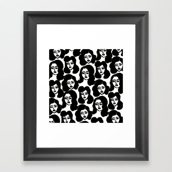 Retro Girls Framed Art Print