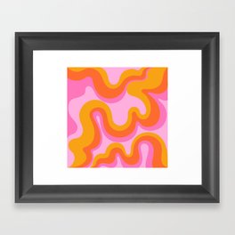 Groovy Swirl - Sunset Framed Art Print