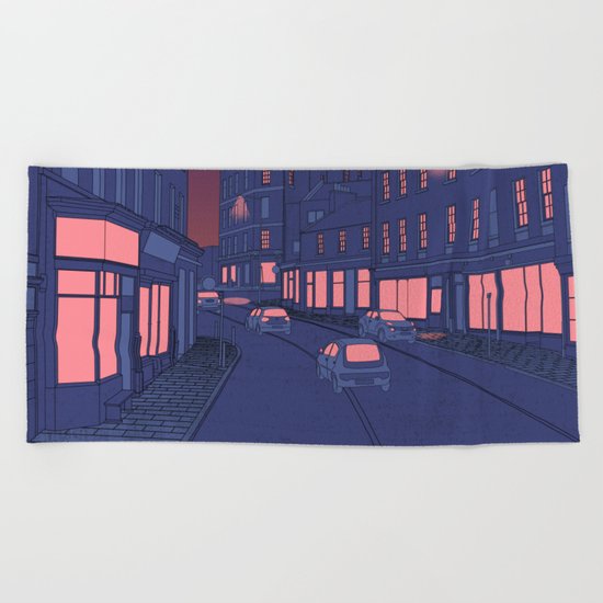 City Lights Beach Towel