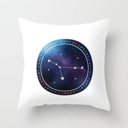 Cancer Zodiac | Nebula Circles Throw Pillow