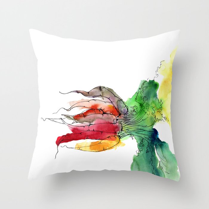 Rainbow Gardens - Bunch of Carrots Throw Pillow