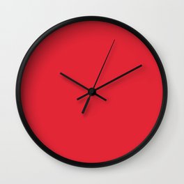 Rose madder - solid color Wall Clock