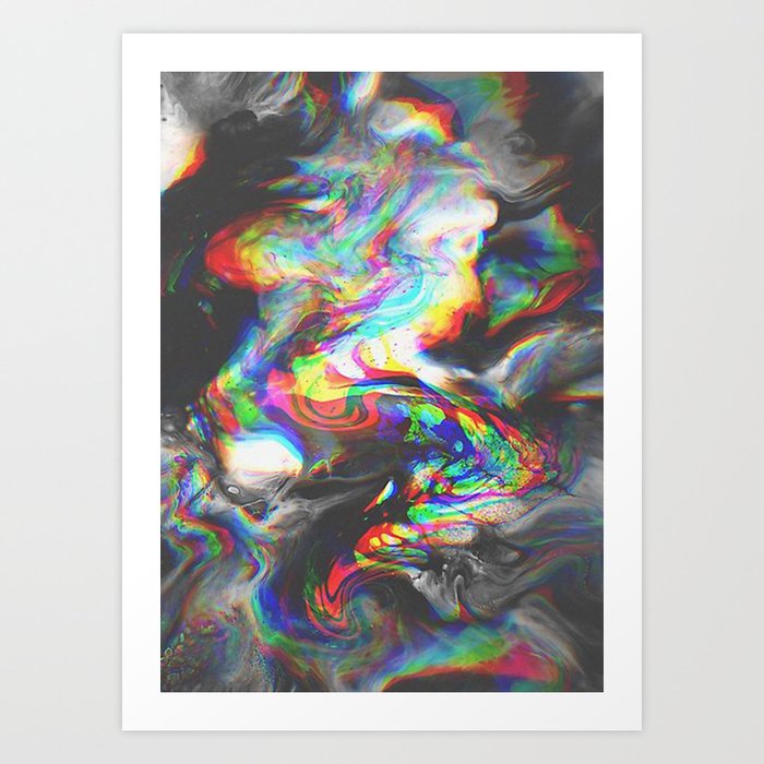 707 Abstract Paint Pattern Texture Concept Color Colorful Glitch Psychedelic Marble Wavy Distort L Art Print By Abdulkafi
