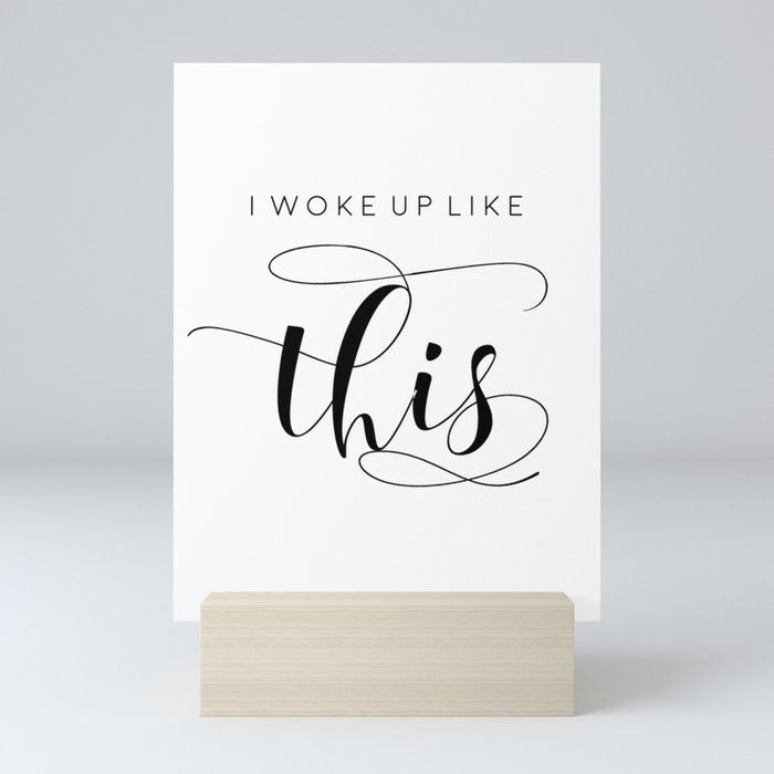 Printable Art I Woke Up Like This Quote Formation Flawless Girls Bedroom Decor Girls Room Decor Mini Art Print By Alextypography