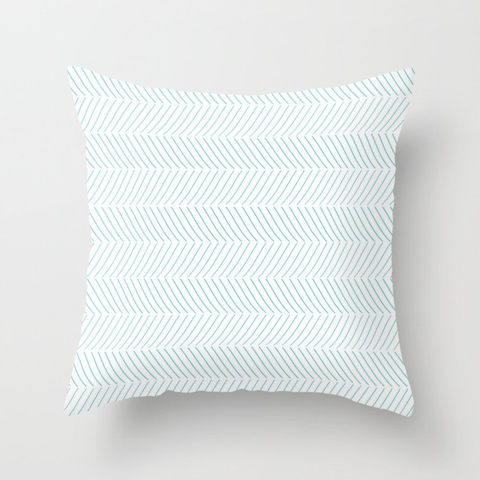 Blue Diagonal Throw Pillow