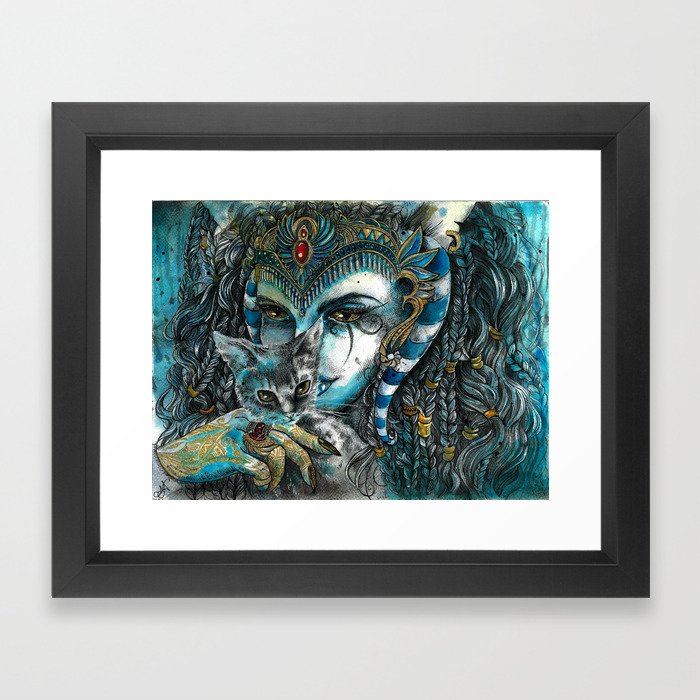 Goddess Bastet Framed Art Print