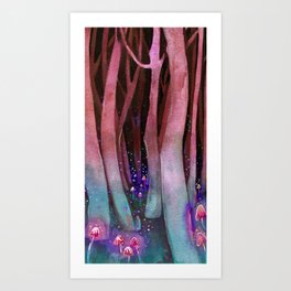 Pink Enchanted Forest Art Print