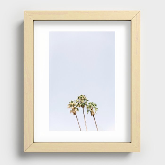 The Lone LA Palm Trees  Recessed Framed Print