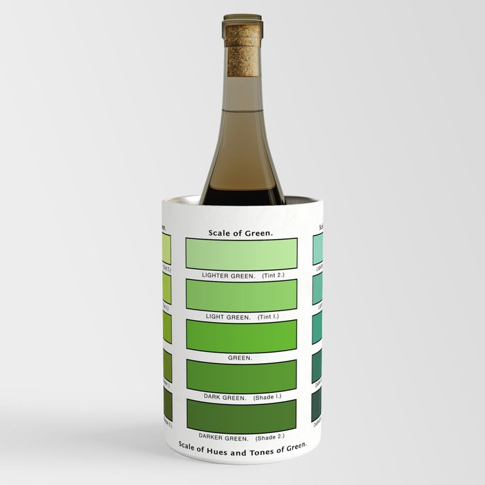 Mark Maycock's Scale of hues and tones of green from 1895 (interpretation) Wine Chiller