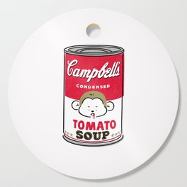Monkey in Campbell's Soup Art Painting Parody Cutting Board