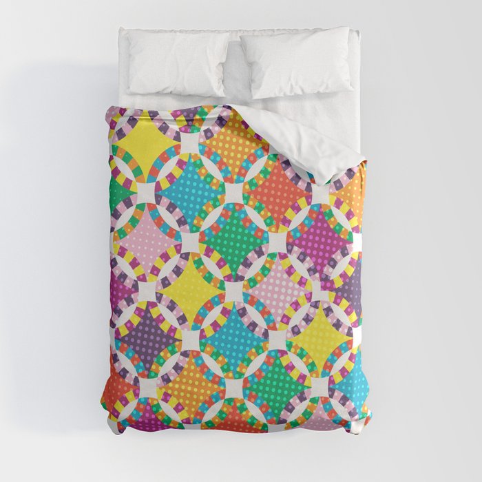 Rainbow Quilt 5 Duvet Cover