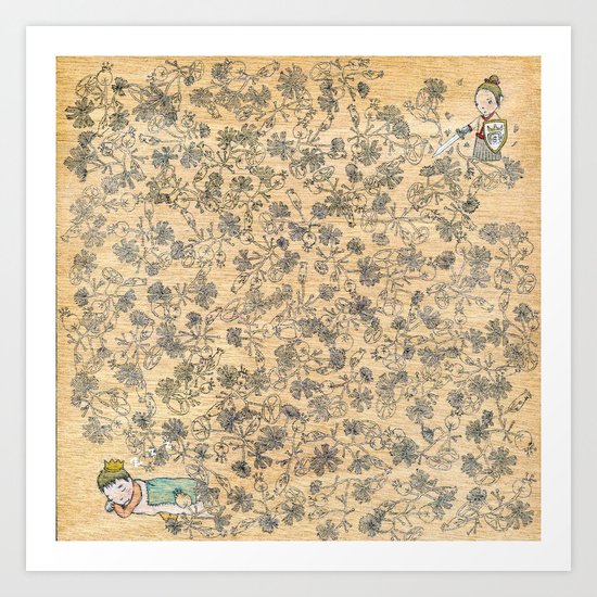 sleeping beau Art Print