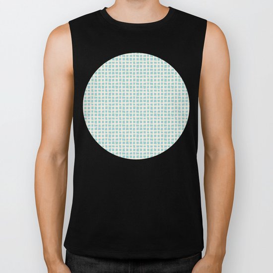 Blue Scribbles Pattern 02 Biker Tank