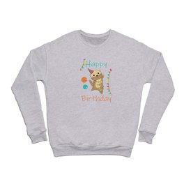 An Otter Birthday Wishes Cute Happy Otter Crewneck Sweatshirt