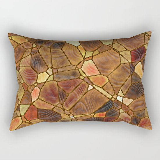 Stained Glass - Copper Rectangular Pillow