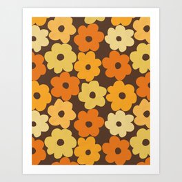Simple Flower Pattern #2 Art Print