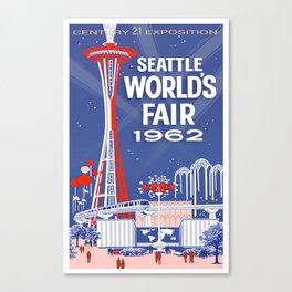 Seattle 1962 World's Fair Vintage Poster Canvas Print