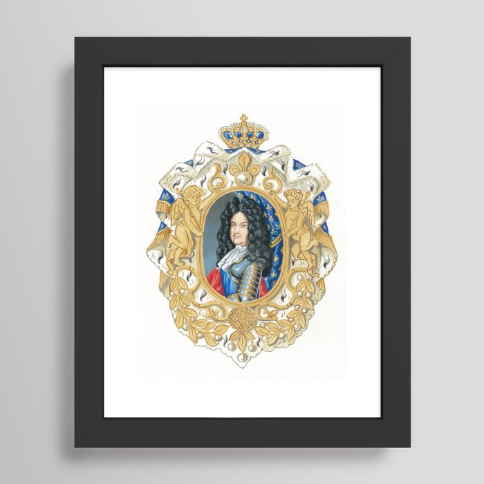 King Louis XIV Long Sleeve T Shirt by Orleans Heraldry & Fine Art