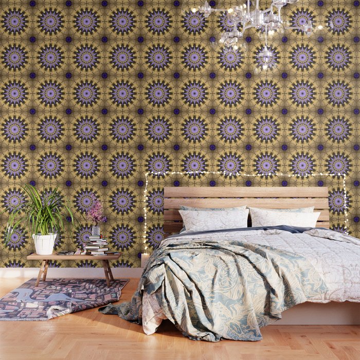 Brushed Gold And Purple Mandala Design Wallpaper By Artaddiction45 Society6 ✓ free for commercial use ✓ high quality images. society6